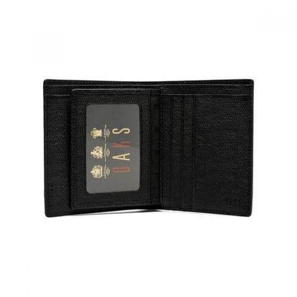 Daks Black Line Check Logo Wallet Natural Leather  Cowhide  Dbwa3e622