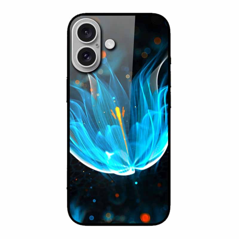 Glass Case For iphone 16 Plus 16Plus Coque Tempered Glass Hard Back Cover For iphone 16 Plus Phone Case Soft TPU Black Bumper