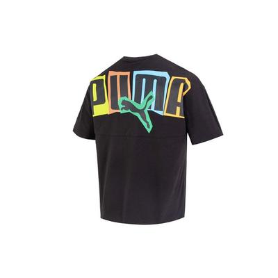 Klassisches Street Sport Kurzarm T-Shirt mit Markenlogo-Print Herren Tops Schwarz 539958-01
