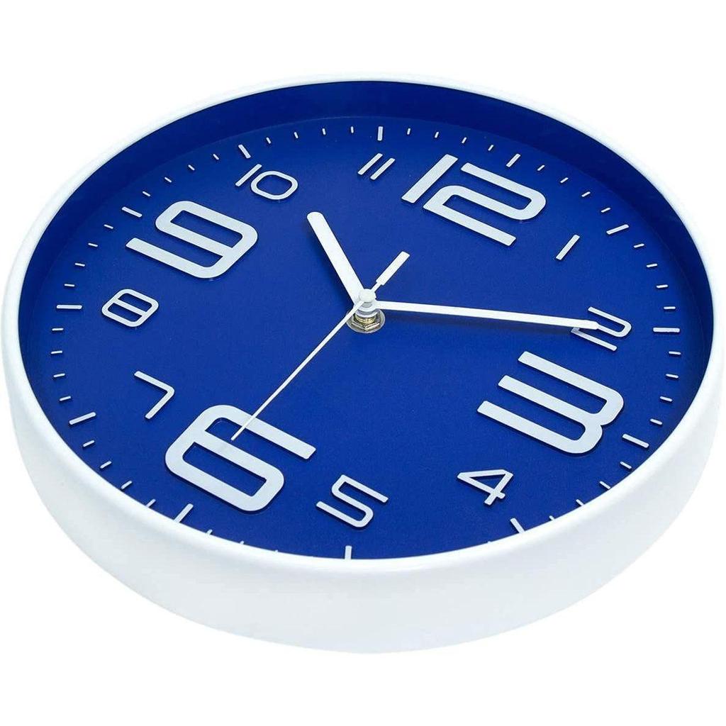 Wall Clock 12" Silent Quartz Decorative Latest Wall Clock Non-Ticking Classic Clock Battery Operated Round Easy to Read