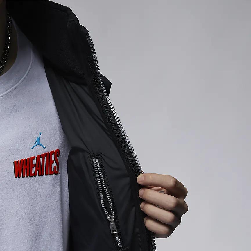 Jordan Essentials Solid Color Stand Collar Zip Vest Men Outerwear Black FD8629-010