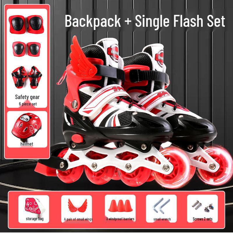 Kids' Inline & Ice Skates Set for Ages 3-15 - Beginner Rollerblades for Boys & Girls