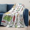Soft Throw Blanket Cozy Flannel Fleece Warm Decorative Bedspread Couch Cover Living Room Dorm Room Gift Home Decor