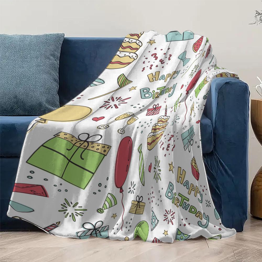 Soft Throw Blanket Cozy Flannel Fleece Warm Decorative Bedspread Couch Cover Living Room Dorm Room Gift Home Decor
