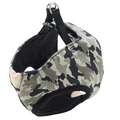 Petio Halsband Hundegeschirr ARFashion Camouflage Westengeschirr Grau für Kleinste Hunde Größe SS