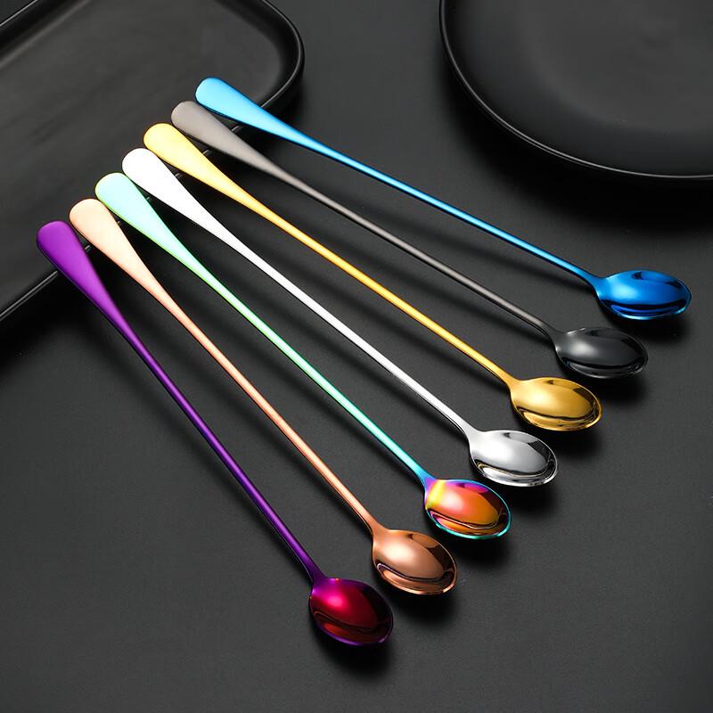 ZISIZ Stainless Steel Long Handle Stirring Spoon Set