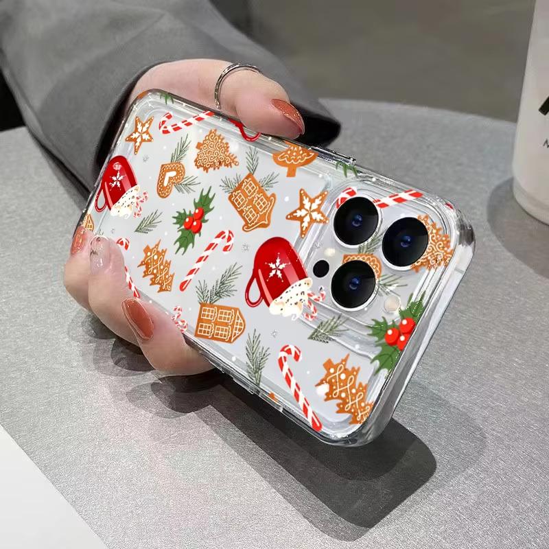 Albero di Natale Creativo Cupcake di Natale Custodia Morbida per Telefono Per iPhone 11 12 13 14 15 16 17 Pro Max XS XR X 16E Cover Air