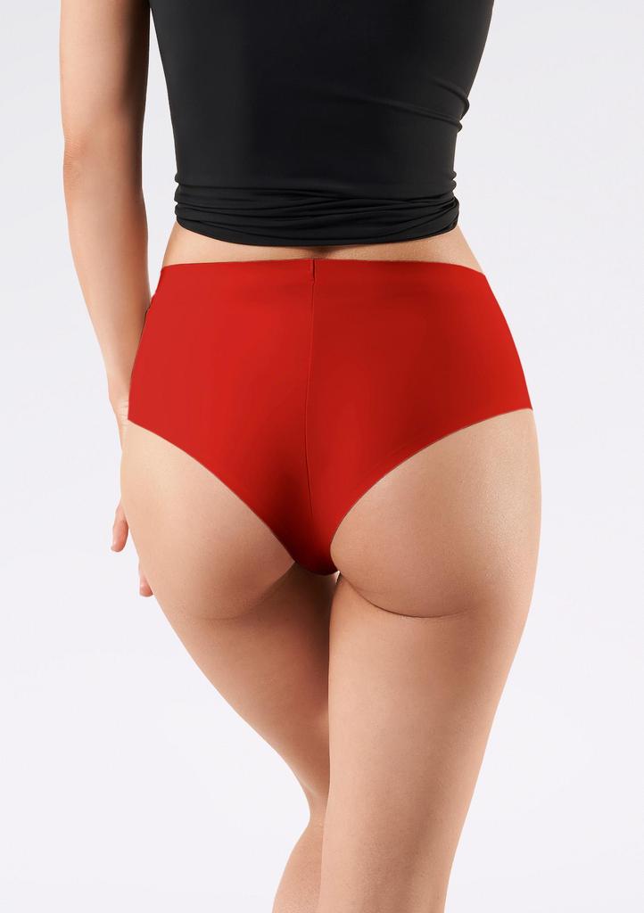 Figi damskie brazyliany z wysokim stanem czerwone Simple Brasil Maxi Julimex