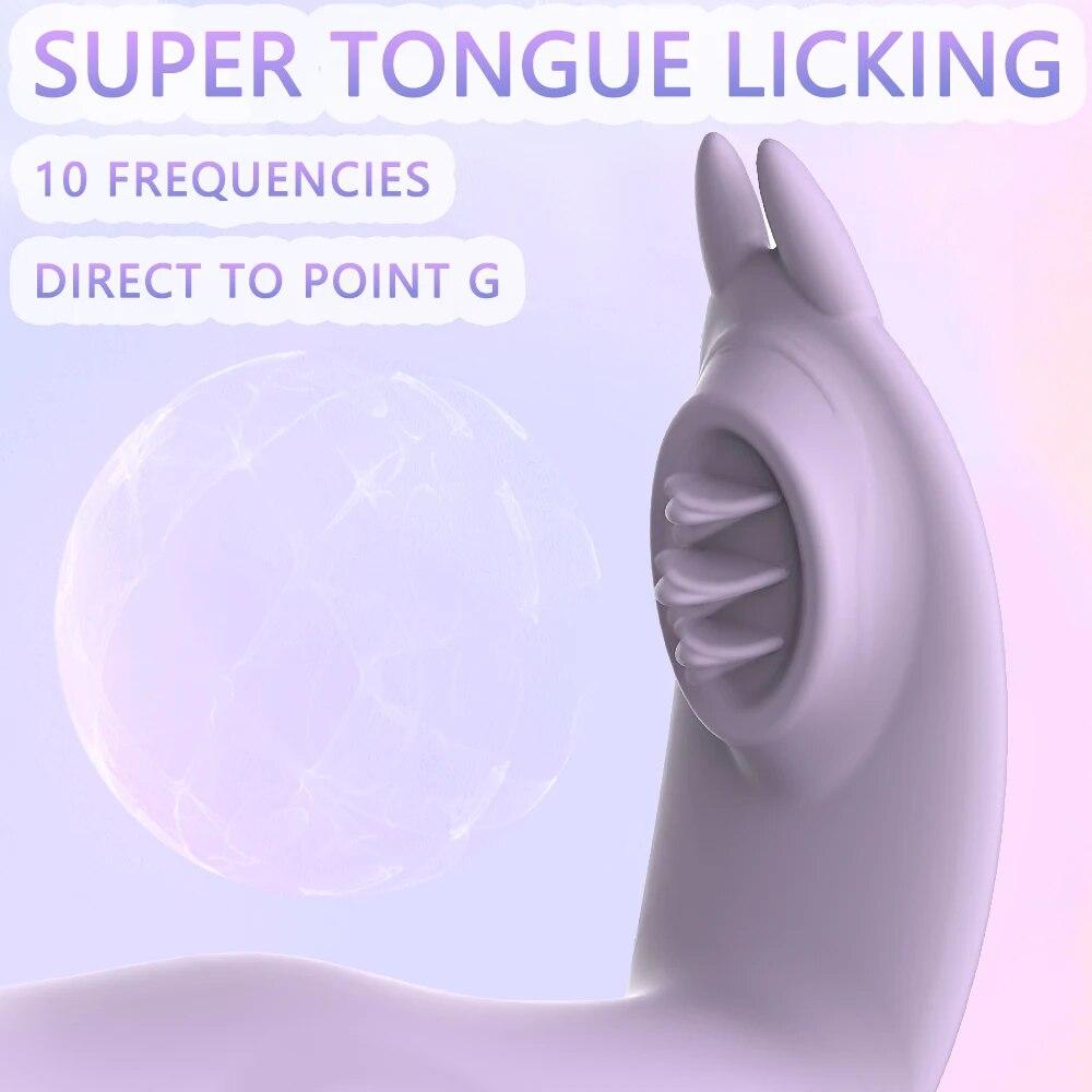 Tongue Licking Vibrator for Women Oral Nipple Clitoris Stimulator G-Spot Female Masturbation Sex Toys for Women Adults Goods