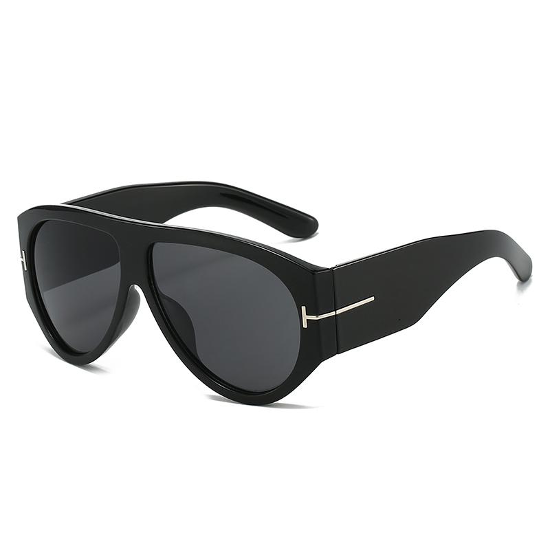 Retro Oversized Pilot Sunglasses Women Men Fashion Big Frame Glasses Man Lady Vintage Luxury Brand Sun Glasses UV400