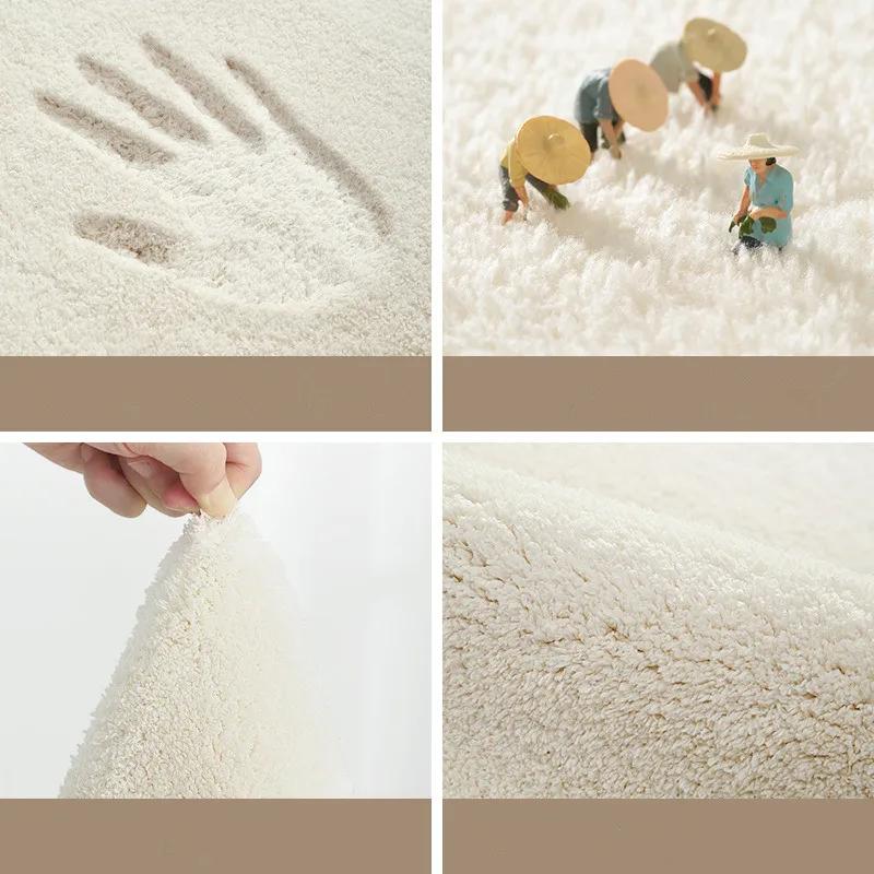 Cartoon Creative Bedroom Long Rug Super-density Fluffy Bedside Carpet with Absorbent Non-slip Bathroom Doormat Area Rugs