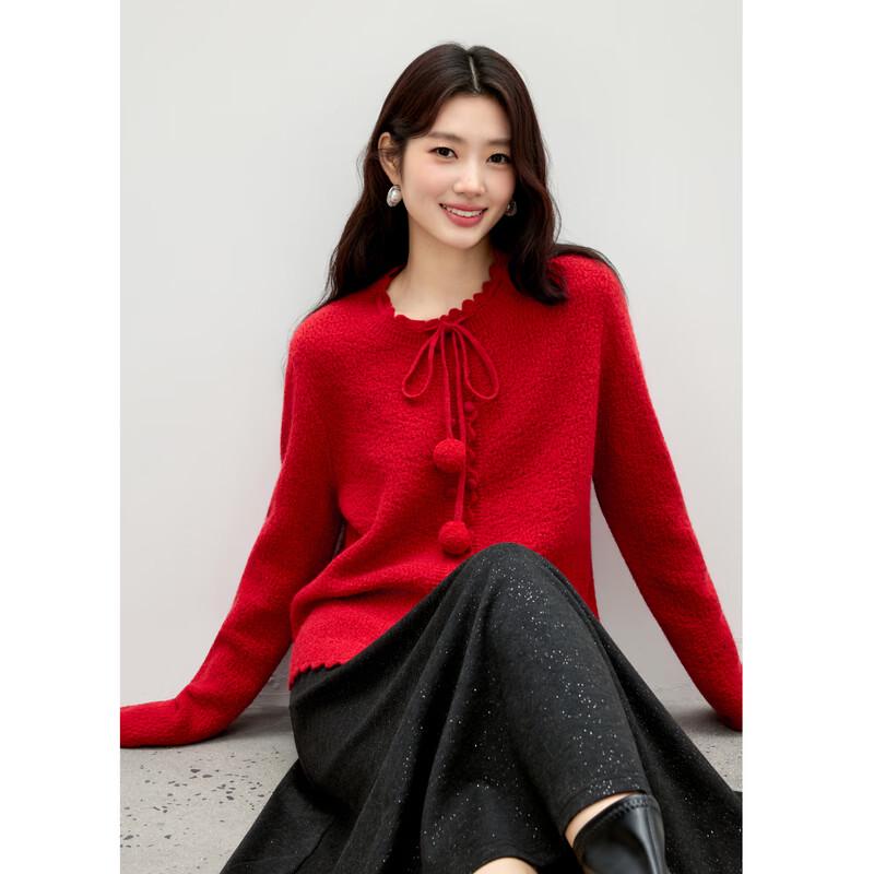 Qiusui Yiren Women's Casual Ribbed Knit Cardigan