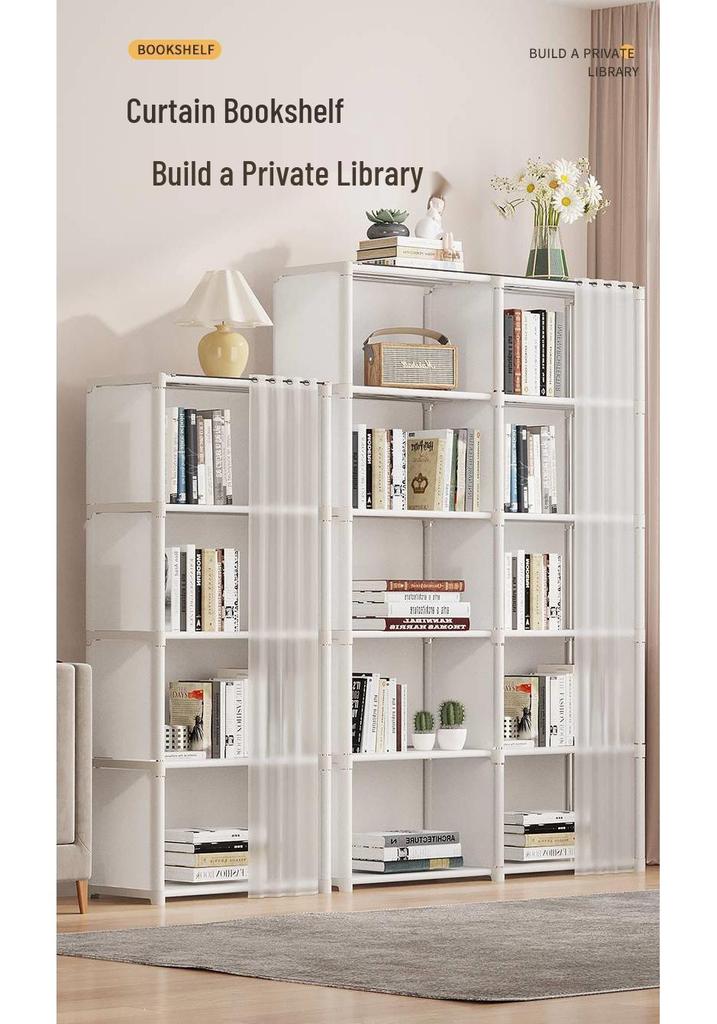 Multi-Layer Dustproof Floor Bookshelf for Home and Kids' Books, Desk-Side Book Storage Rack
