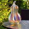 Glass Pumpkin Light Battery Operated LED Pumpkin Lantern Fall Lighted Pumpkin Table Centerpiece for Halloween Thanksgiving Home Decor