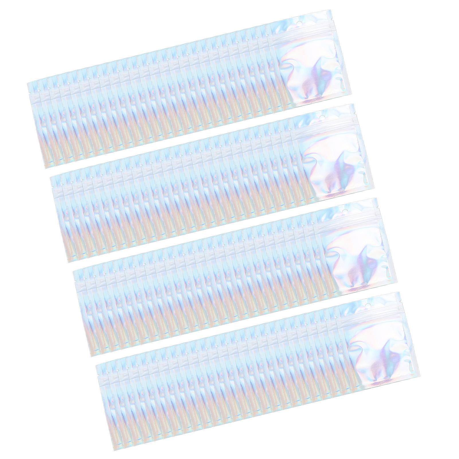 

100 шт. Переливающиеся многоразовые водонепроницаемые многоцелевые голографические пакеты для упаковки для 7 X 10cm