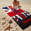 Custom Name Ultra-Soft Beach Towel with Rangers F.C Theme,Ideal for Pool - Camping, Diving - Perfect Travel Essential, Vibrant Beach Towel.