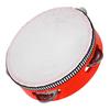 Kids Tambourine Drum Solid Wood Ergonomic Handle Pleasant Sound Tambourine Music Educational