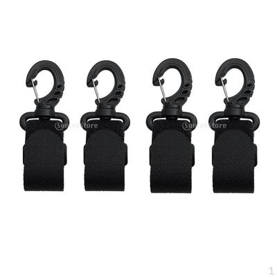 4pcs Dinghy Boat and Kayak Nylon Paddle Clips Fishing Rod Holder Keeper, Outdoor Water Sports
