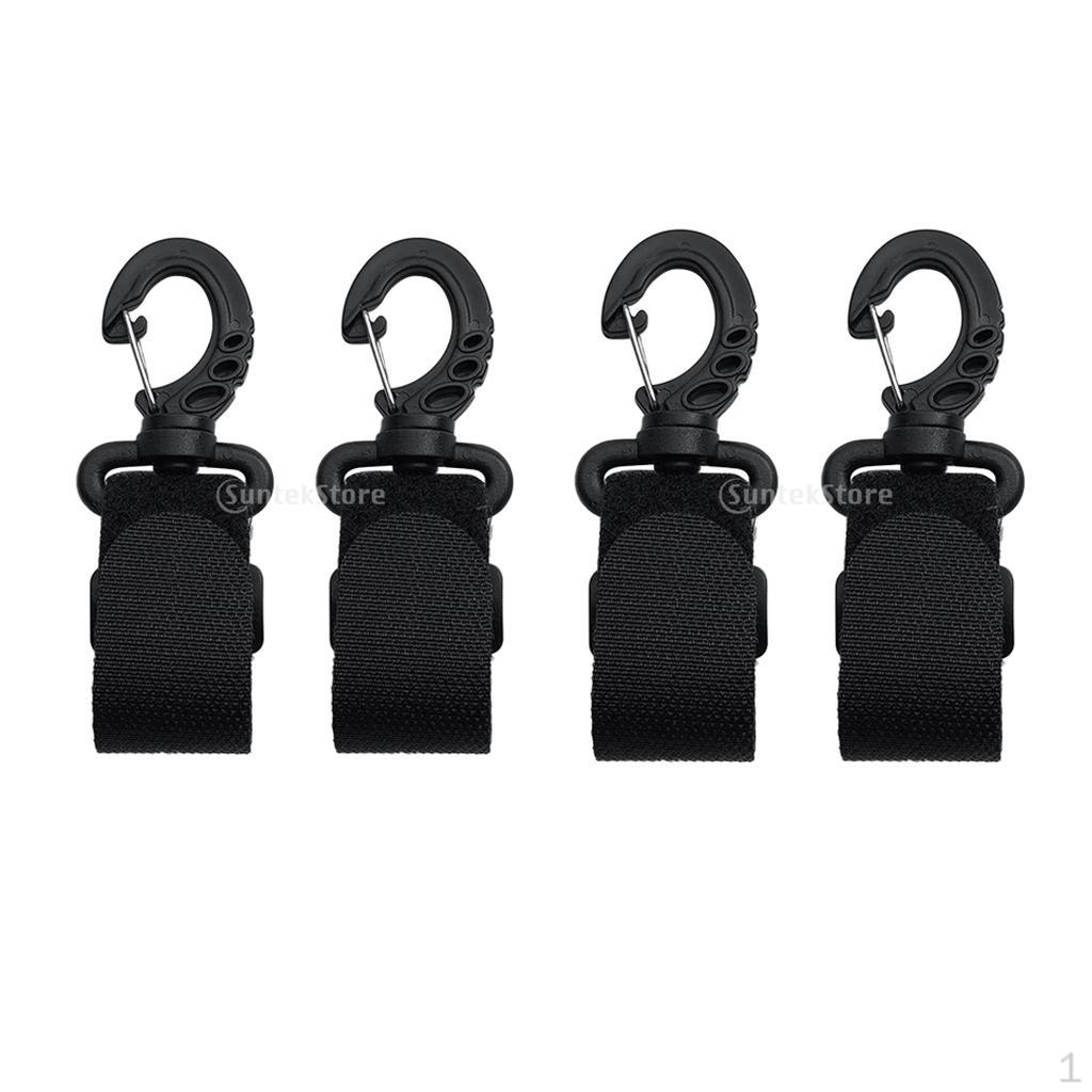 

4pcs Dinghy boat and kayak Nylon Paddle Clips Fishing Rod Holder Keeper, Outdoor Water Sports