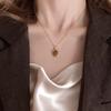 Simple Temperament Golden Beanie Necklace Female