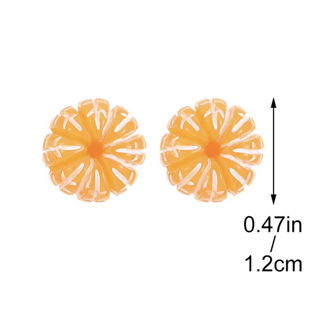Módní Kreativní Design Sladké Kumquat Oranžové Ovocné Náušnice Pro Ženy