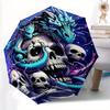 1pc Dragon Skulls Automatic Umbrella with 8-Ribs Compact Design, Foldable & Portable for Outdoor Leisure, Everyday Use194