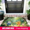 Pokemon Forest Adventure Print Non-slip Doormat, Soft Absorbent Floor Rug for Home Decor