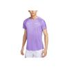 Quick-Dry Solid Color Short Sleeve T-Shirt Men Tops Space-Purple DV2888-567