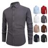 Men's Shirts, Solid Color, Long-sleeved Spring and Autumn Shirts, Casual, Simple, Slim-fit, Business Fashion Shirts
