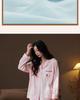Women's Thin Ice Silk Pajamas - Spring/Autumn, Long Sleeve, Classy, Versatile for Home or Outdoor Wear, Includes Adorable Puppy Pattern.
