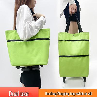Foldable Wheeled Shopping Trolley Bag: Large Capacity Grocery Handbag