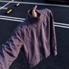 Mens Black Deconstructed Stand Collar Jacket American Style 3-in-1 Soft Shell Windbreaker Regular Shoulder Pilot Coat