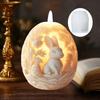 Jesus Mary relief pointed cylindrical candle silicone mold resin mold Jesus Mary goddess holding pomegranate relief gypsum molds