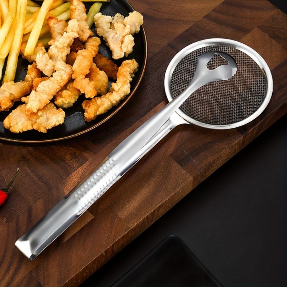 1 Pcs Spoon Oil Scoop Fried Food Scoop Tofu Powder Sieve Strainer Food Oil Clip Kitchen Tools