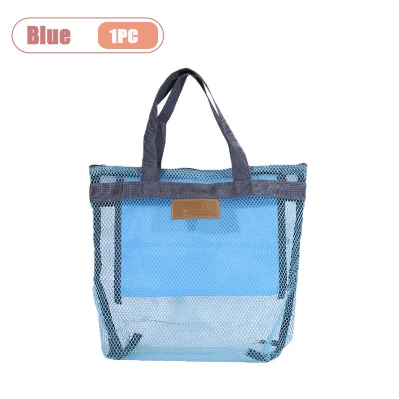 Travel Beach Bag Tote Bag with Mesh Pockets Outdoor Swimmer Toiletry Bag Organizer Packing Cube Carry on Bag for Vacation