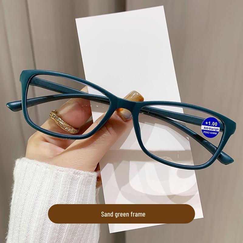 Frosted Square Frame HD Clear Lens Lightweight Reading Glasses +4.00