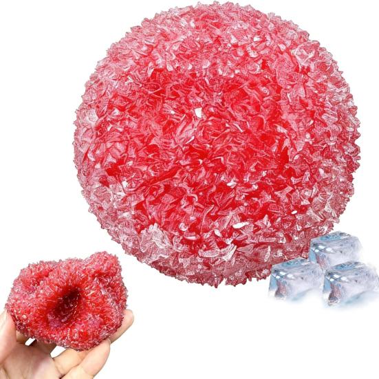 Yousheng Crunchy Stress Ball for Anxiety Relief, Shapeable Waxberry Squeeze Ball Sensory Toy, Moldable Ice Skin Ball Pinch Fidget Toy
