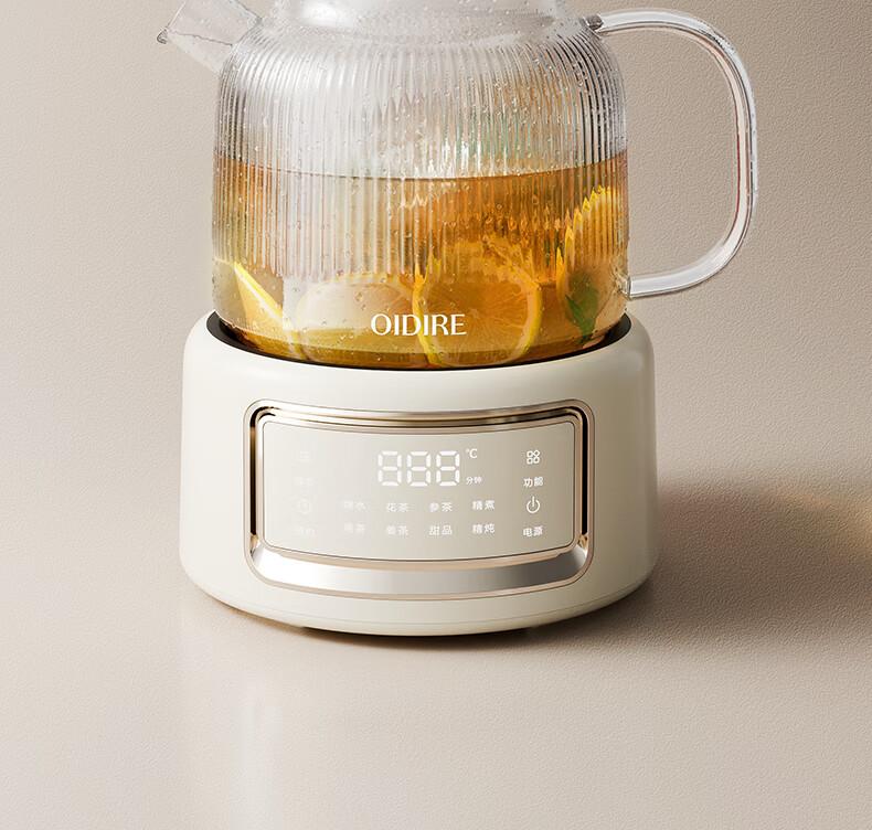 OIDIRE flower tea pot, all glass health pot, baby constant temperature kettle, light sound intelligent, can be reserved for boiling tea pot