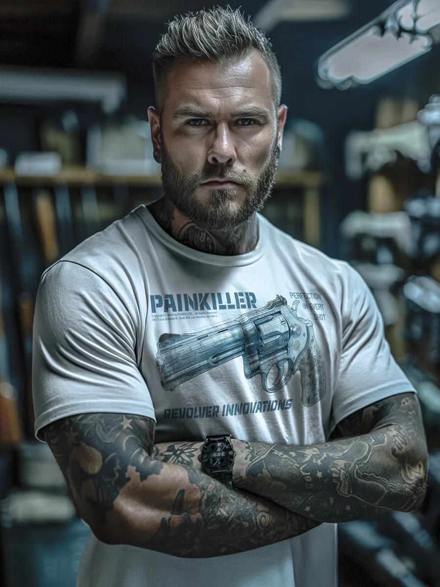 Revolver print T-shirt L