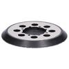 5in Polierstützteller 8-Loch Schwarz Aluminiumlegierung für Elektro-Exzenterschleifer Finishing Polieren