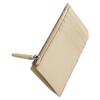 [HIGH FIVE] Fragment Case Cowhide Thin Wallet Card Case Coin Purse with Gusset Smart Wallet for Women Men Greige