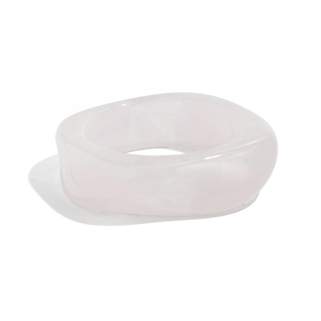 Irregular Wind Smudging Acrylic Bracelet, Exaggerated Translucent Gold Foil Resin Wide-Sided Bracelet
