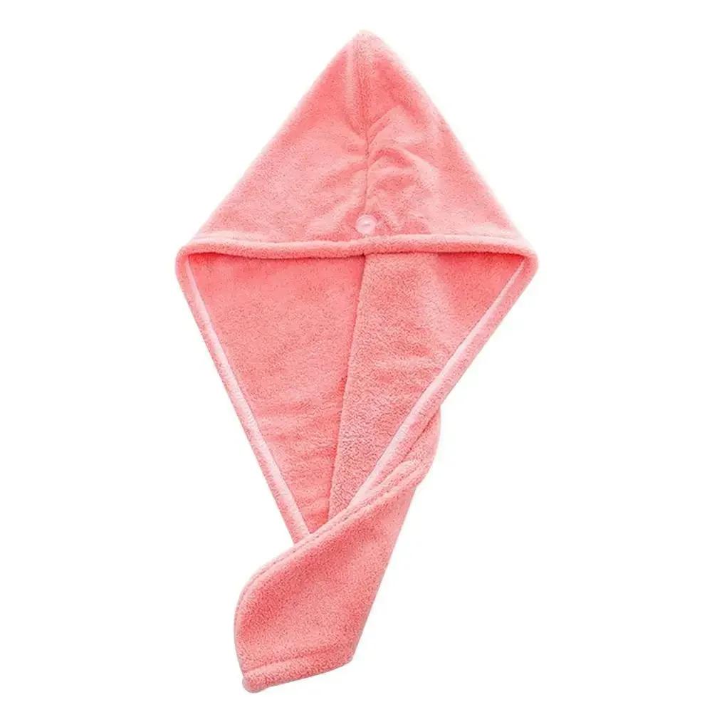 1PC Microfiber Hair Fast Drying Dryer Towel Bath Wrap Hat Quick Cap Turban Dry Quick Drying Lady Household Bath Tool