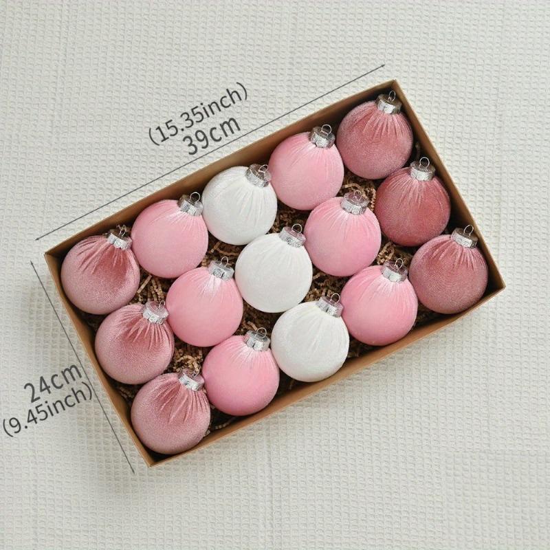 Christmas Ball Velvet Christmas Ball Christmas Decoration Pendant Flocked Velvet Cloth Christmas Ball Christmas Ornament Set