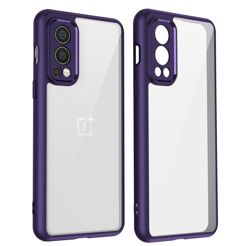 Oneplus Nord 2 DN2101 DN2103 Case Plating Silicone Bumper Shockproof Clear Back Cover Hard Phone Case for Oneplus Nord 2 Nord2