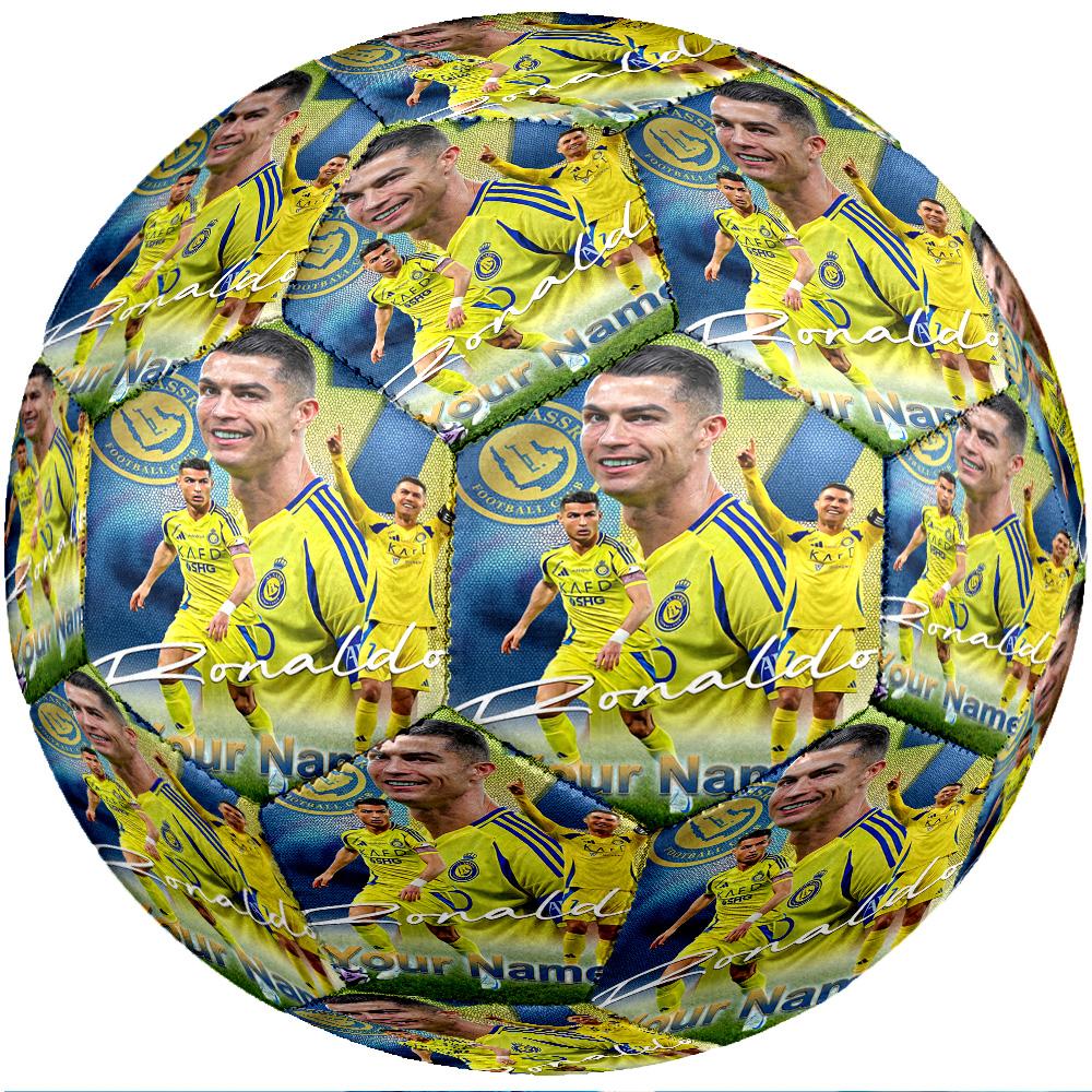 Cristiano Ronaldo Fashion Size 5 Football Wearproof Non‑Slip Soccer Ball For Sports Training Entertainment Use