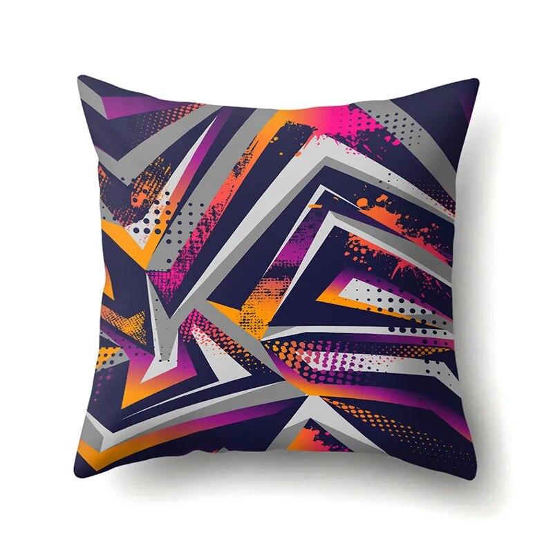 Geometric Pillowcase Car Lumbar Pillow  Cushion Sofa  toon Pattern