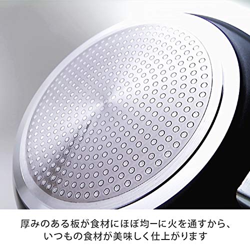 Flavor Stone 4-Piece Pot and Frying Pan Set, Red, Induction Compatible, 24cm Diameter, Authentic Japanese Product