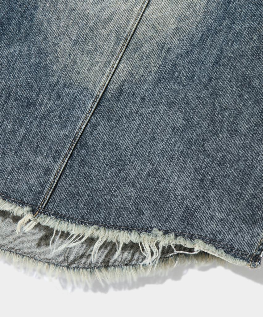 Dimiteulibeullaeg Cutoff Denim Work Shirt_Dust Indigo