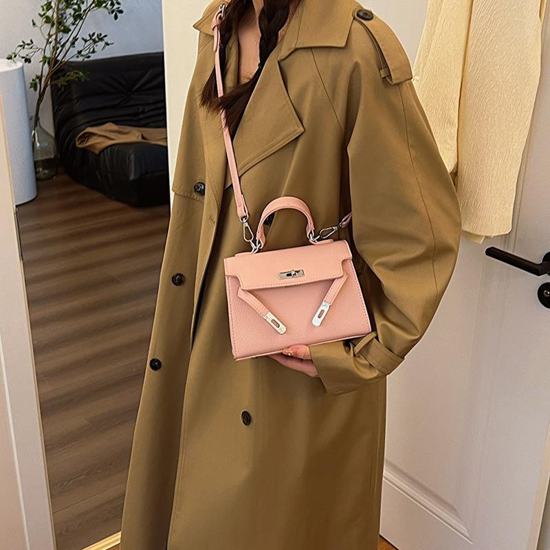 Håndveske Dame Mote En Skulder Crossbody Liten Firkantet Veske